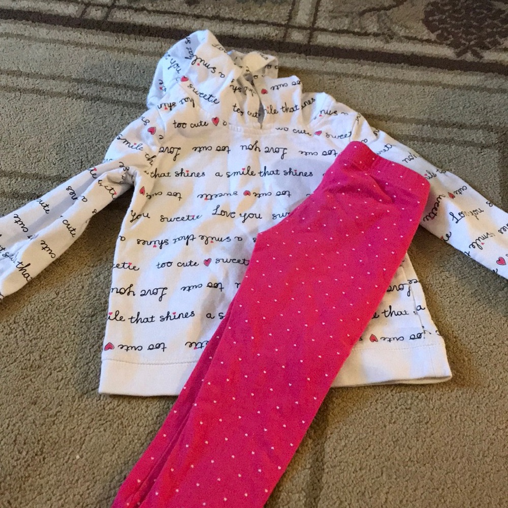 Long sleeved hoodie and pants set